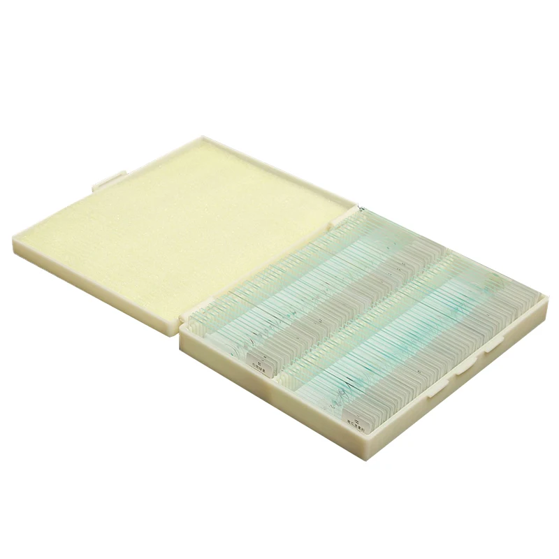 100 шт биологические подготовленные стеклянные слайды для микроскопа