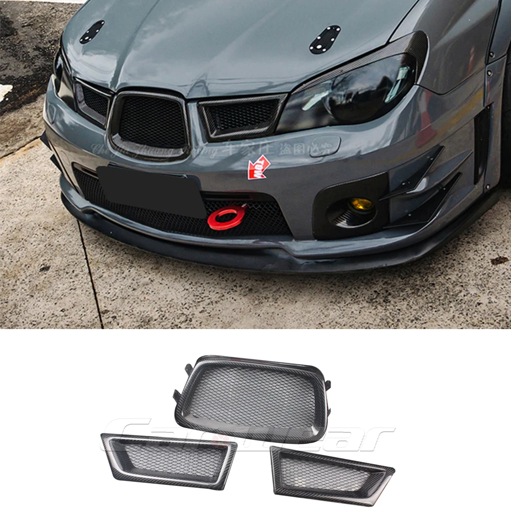 3 шт. решетка для гриля из углеродного волокна Subaru Impreza WRX 9th 2005 2006|mesh grille|subaru impreza
