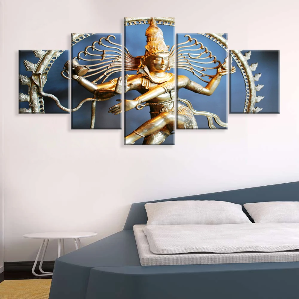 Canvas Painting Wall Art Home Decor For Living Room HD Prints 5 Pieces Poster Pictures Wooden Bar Framed ready to hang | Дом и сад