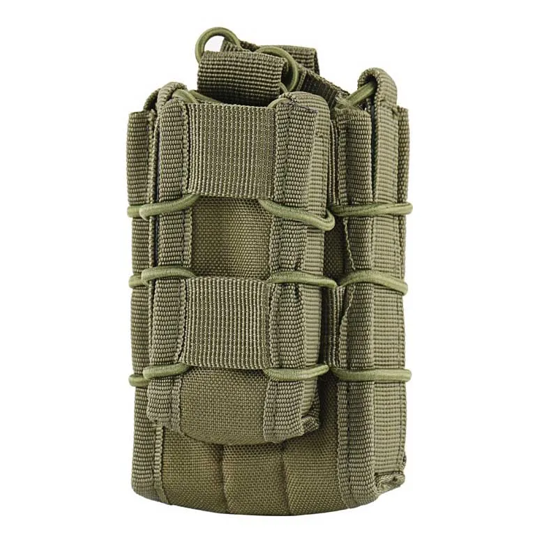 Green Molle система Тактический Подсумок нейлон двойной слой картриджный мешочек страйкбол охота военные аксессуары сумка - Цвет: Green