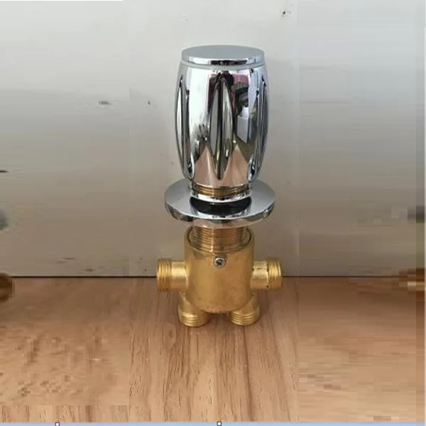 C mixed water valve Латунный переключатель клапан для кран для ванны/душа смесительная Ванна регулирующий клапан крана Сплит пять отверстий цилиндр боковые кран аксессуары - Цвет: C mixed water valve