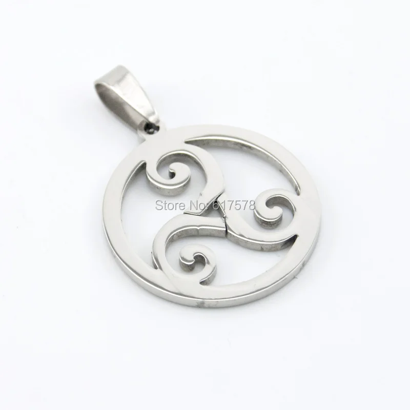 50 шт. ювелирные изделия triskel inspired Высокая полировка Triskelion Triskele круглая подвеска