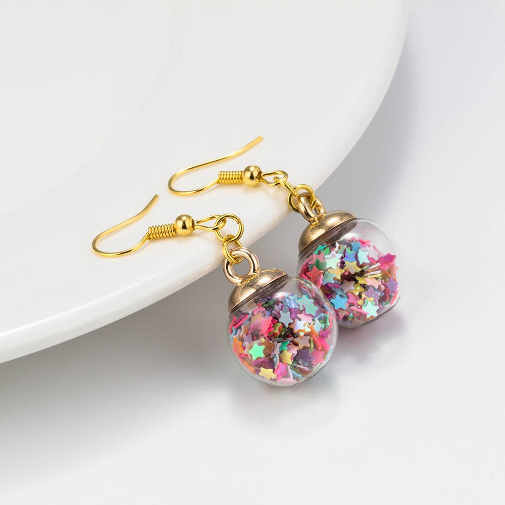 MEIBEADS модные серьги из сплава обруч красочные стеклянные шикарные звезды для