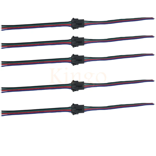 10 пар 4 PIN RGB Разъем кабель адаптер с 15 см провод для 3528 5050 SMD светодиодные ленты