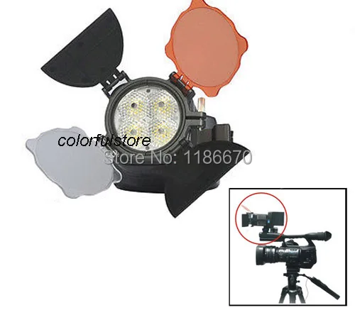 4 шт. светодиодные лампы для видеокамер Canon Nikon JVC Panasonic Olympus Samsung | Электроника