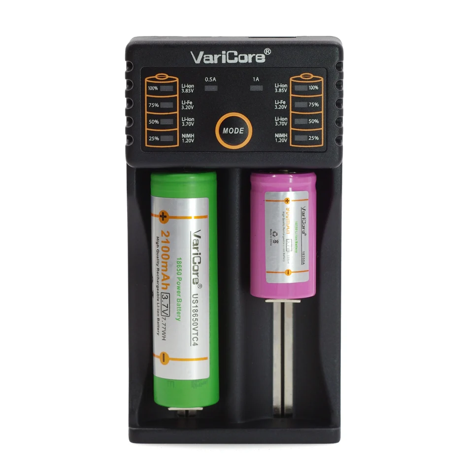 VariCore V20i 18650 1 2 V 3 7 85 AA / AAA 18350 26650 10440 14500 16340 25500 NiMH литиевое зарядное устройство для