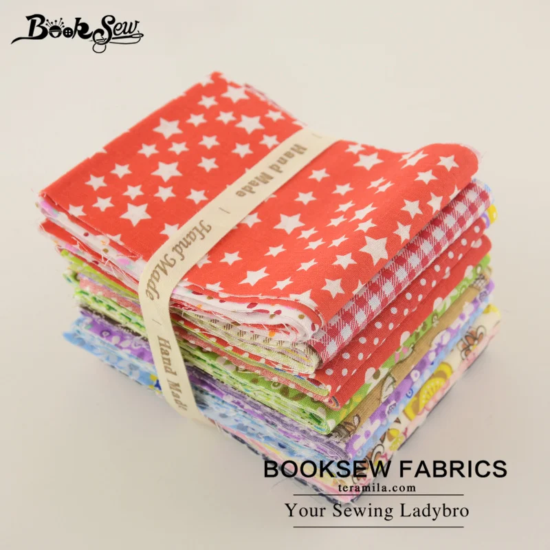 Booksew Вышивание ткани Материал 77 шт./лот 9 см x 50 хлопок плотная Ткань лоскутное