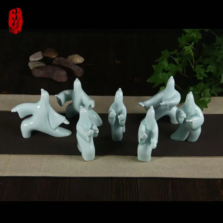 

Tai Chi Ceramic Mean Person Household Pet Kung Fu Tea Table Furnishing Articles Bookcase Sitting Room Adornment Handicraft