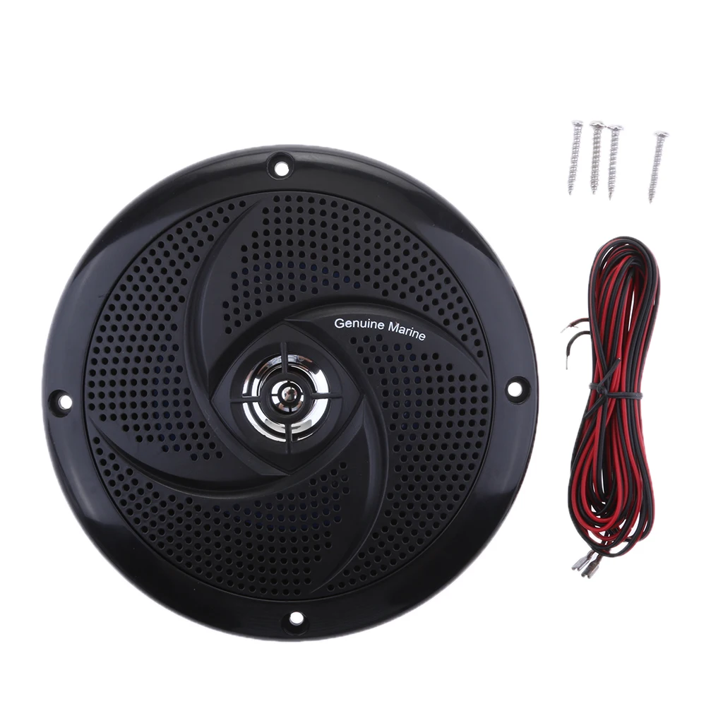 Черная Водонепроницаемая звуковая система с круглым динамиком для лодки