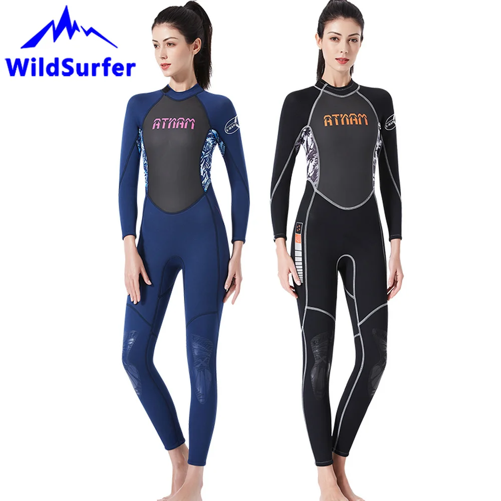 WildSurfer Women Wetsuit 3mm Neoprene Snorkeling Wet Suit Female Dive Suit Snorkel Surfing Swimsuit Trajes De Buceo Para W131