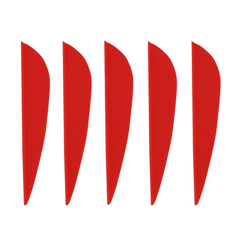 Red 100 шт. 2," стрельба из лука стрелы перо резиновые Vanes Fletching Fletche для стрелы DIY Инструменты наружная практика стрельбы аксессуары - Цвет: Red