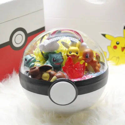 PokeBall Monster Pet pokebolas Pikachu Eevee Bulbasaur Charizard Squirtle DIY светодиодный фигурка на день рождения, рождественские игрушки для подарка