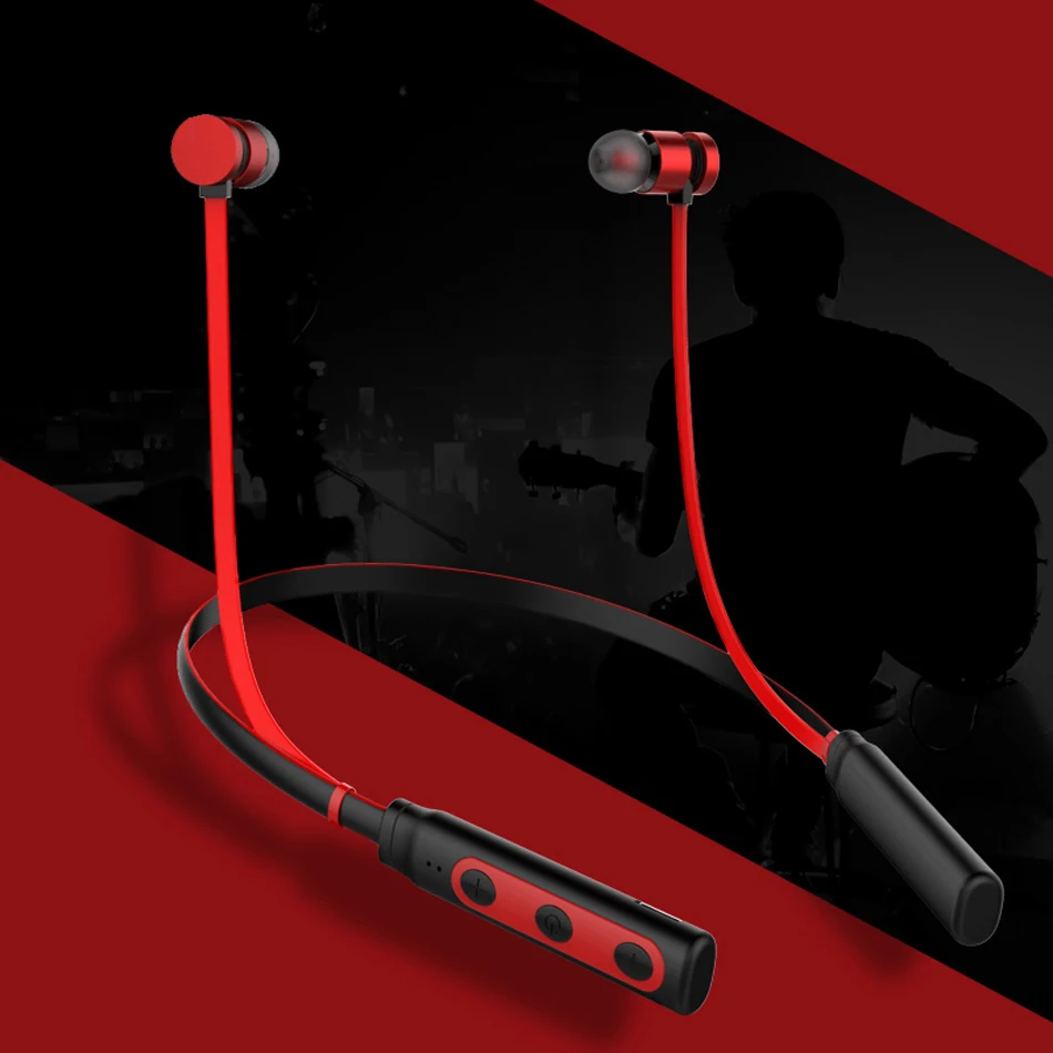 KEXU Bluetooth Earphone Wireless headphones Headset SweatProof Magnetic Sport Stereo Earpiece for Mobile Phone | Электроника