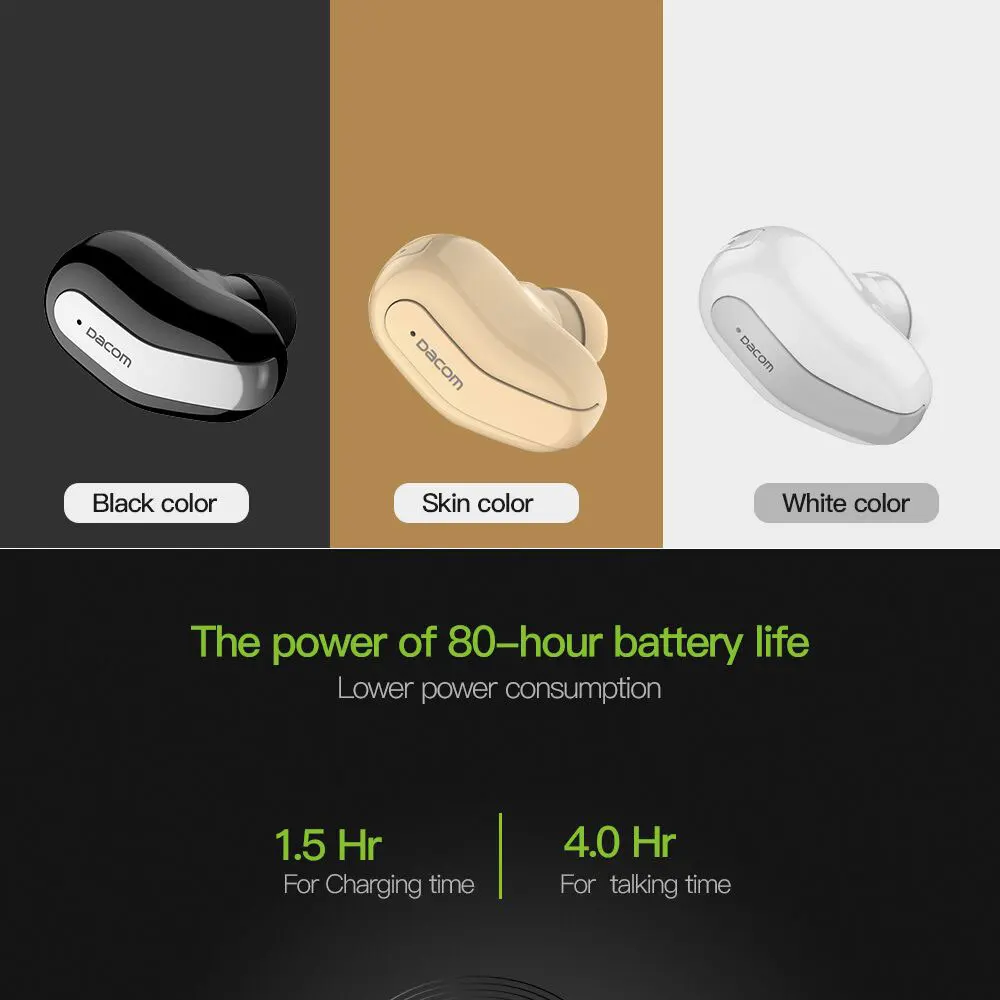 Dacom K17 Мини Bluetooth наушники одиночные наушники беспроводные наушники гарнитура для телефонная Bluetooth гарнитура беспроводная с микрофоном