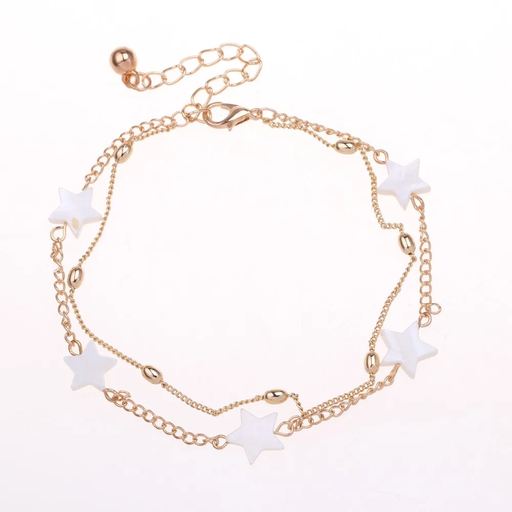 Новое Лето лодыжки цепи ног ювелирные изделия браслеты сердце простой ножные для