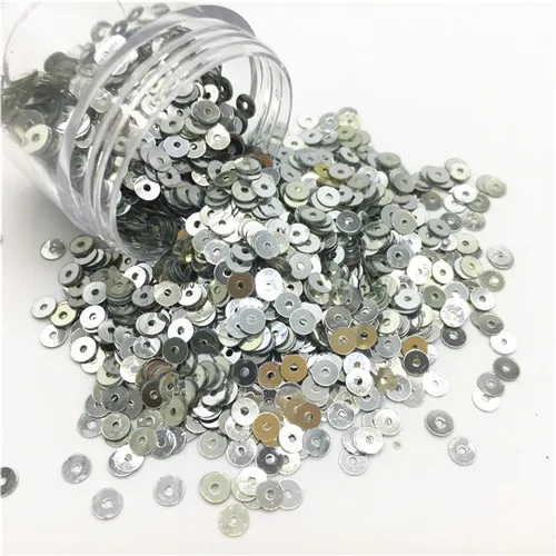 Silver 2000 шт 4 мм блестки плоские круглый из ПВХ свободные блестки ремесла блестки швейная одежда асессуары для украшения DIY Lentejuelas Para Coser - Цвет: Silver
