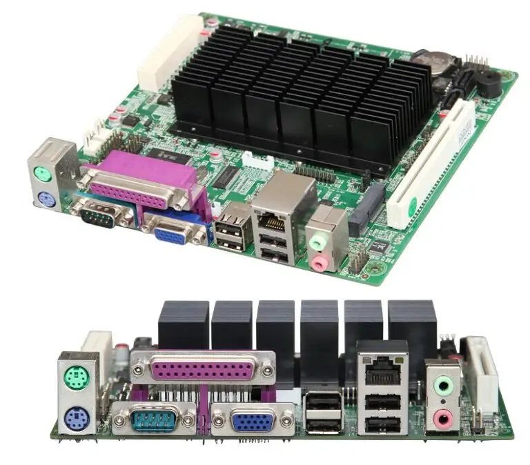 Материнская плата без вентилятора Mini ITX для Intel Atom D2550 CPU IPC SBC Встроенная Cedarview с 2 *