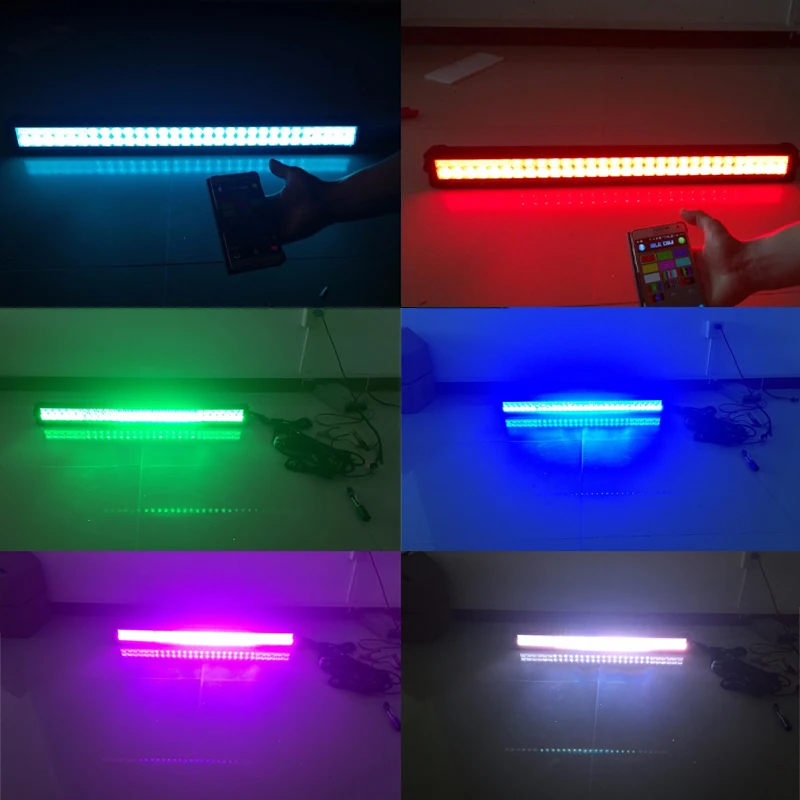 Двухрядный комбинированный лучевой светодиодный RGB светильник 22 дюйма 120 Вт для