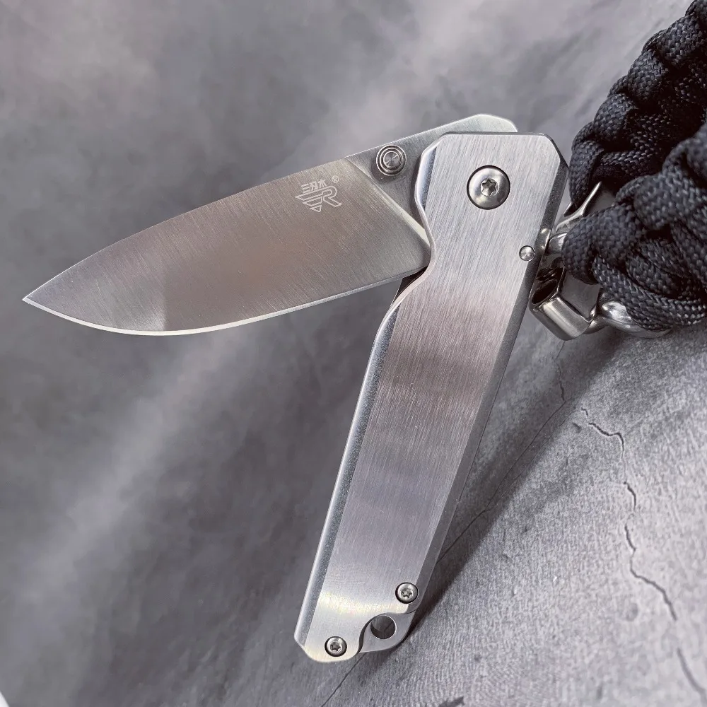Sanrenmu 7096 карманный складной нож ручка для кемпинга выживания edc спасательный инструмент выживания нож 12c27 лезвие из нержавеющей стали полная сталь