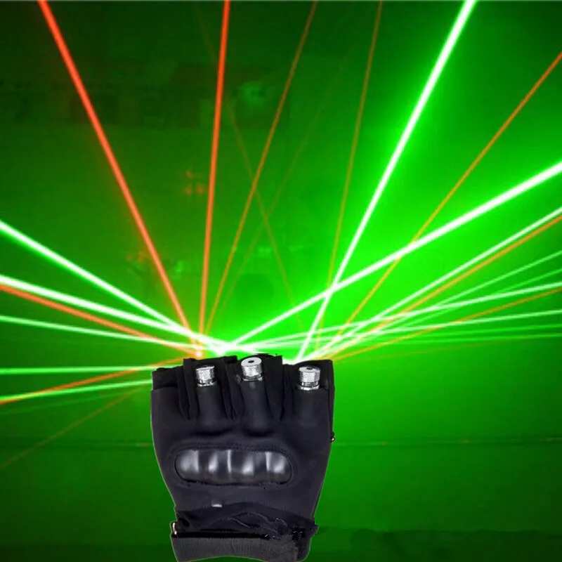 New Arrived Christmas Laser Gloves With 3 Pcs 532nm 80mw Green Red Lasers Stage Show Led Laserman | Дом и сад