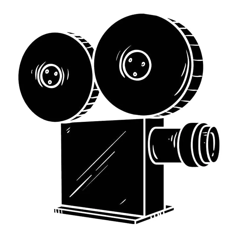 

13,6 см * 13,7 см кинопроектор пленка наклейки мотоцикл винил черный/серебристый S3-6844