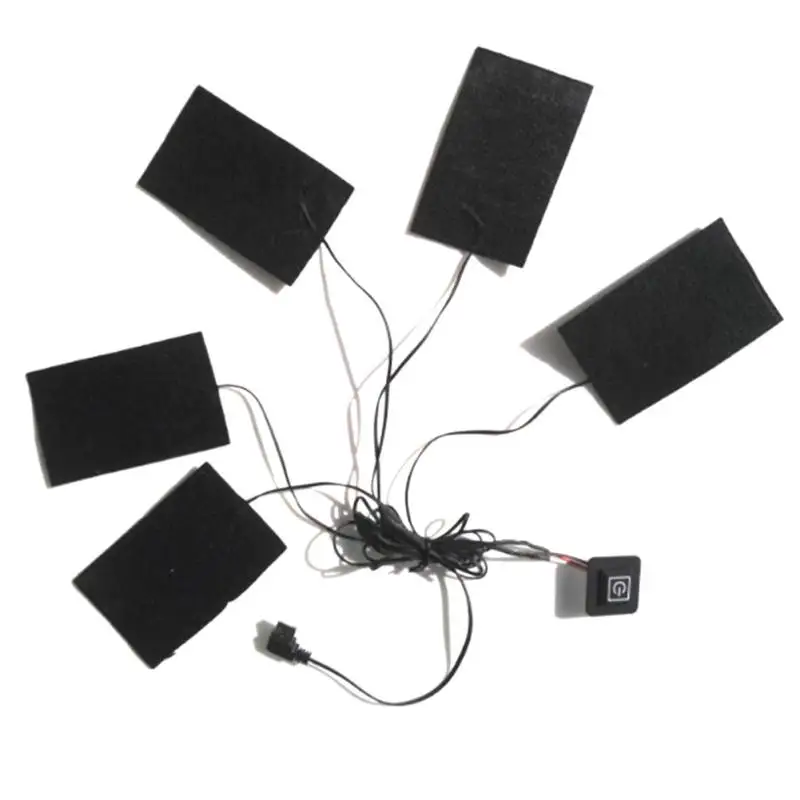 Портативная Водонепроницаемая грелка 3 передач с регулировкой 5 в USB из углеродного волокна складной жилет куртка одежда грелки