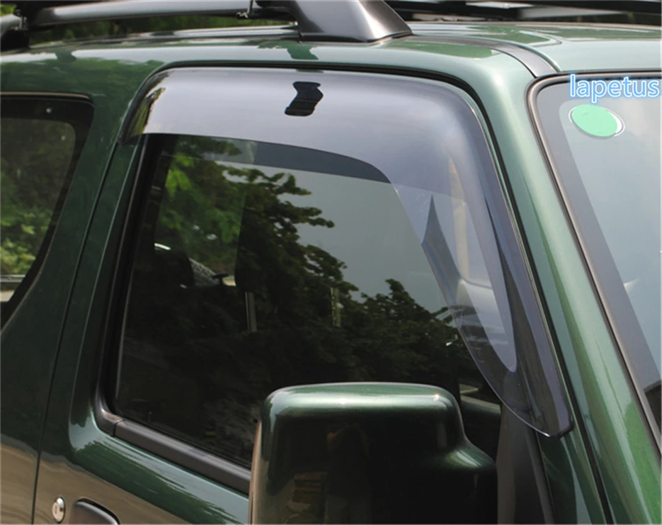 

Exterior Window Visors Awnings Wind Rain Deflector Visor Guard Vent Decoration Frame Cover Kit For Suzuki Jimny 2012 - 2017