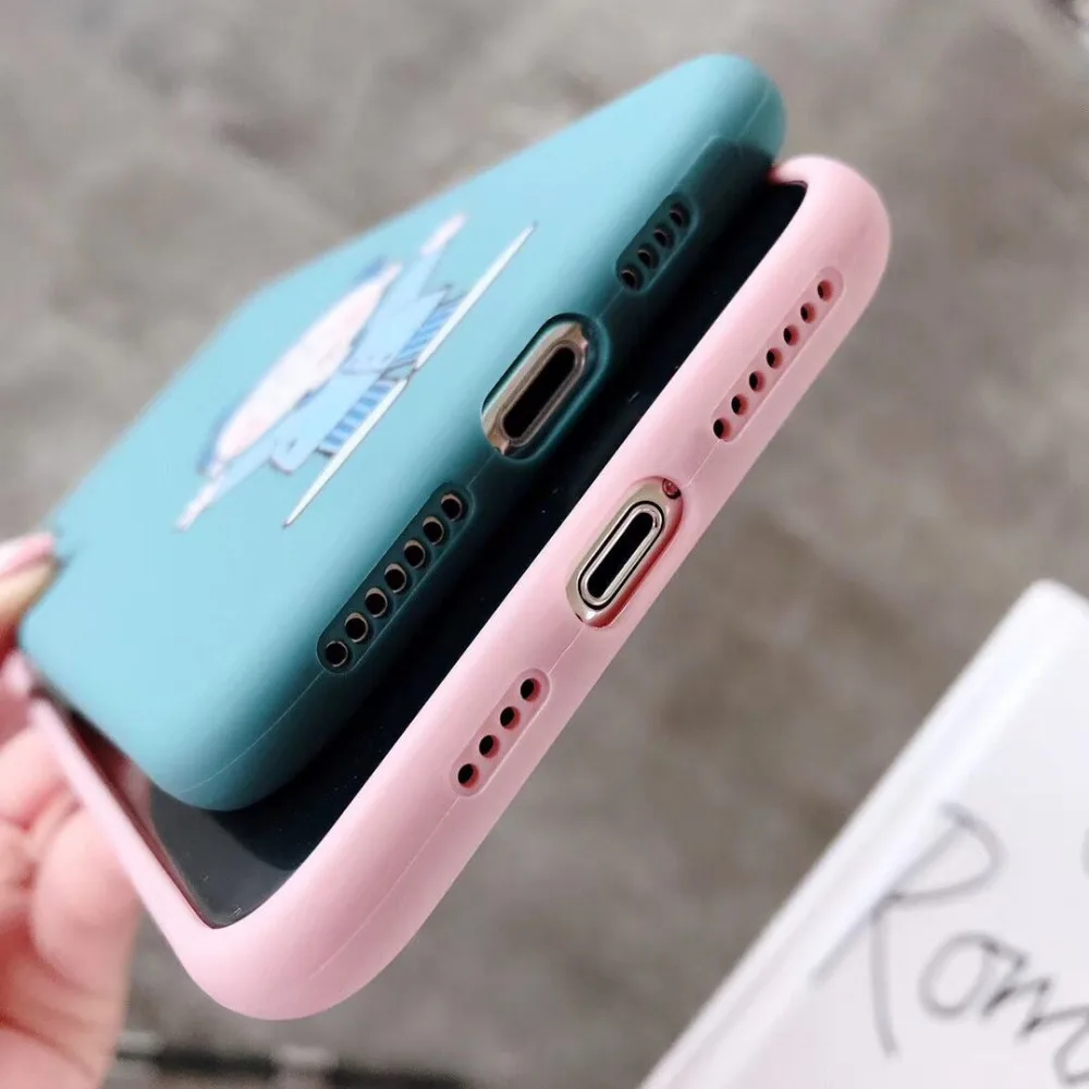 WOTP Cute Cartoon Couple Soft TPU Cases For iPhone X XS Max Fashion INS Phone Case Cover XR 6 6S 7 8 Plus Capa Coque |