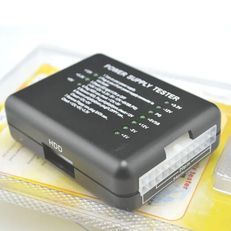 Тестер питания ATX SATA HDD для ПК и компьютера проверка 20/24 Pin диагностический
