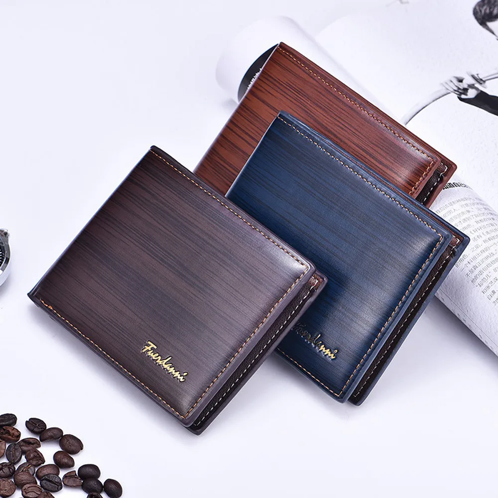 Мужские кошельки модный мужской кожаный кошелек с тиснением Карманный