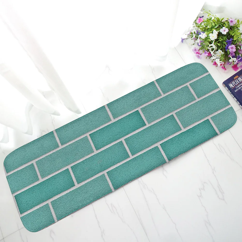 Длинный напольный коврик с узором из камня украшение для гостиной Нескользящий