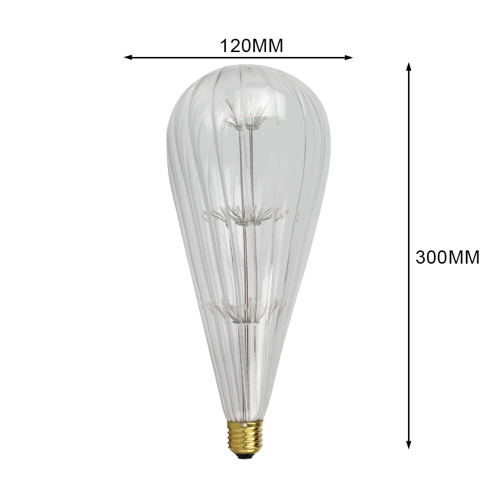 Tianfan светодиодные лампы Винтаж Стиль декоративный светильник лампочка 220/240V 3W E27, стилизованные под языки пламени RGB Звездное светильник лампы большой Rainbow - Испускаемый цвет: Тёплый белый