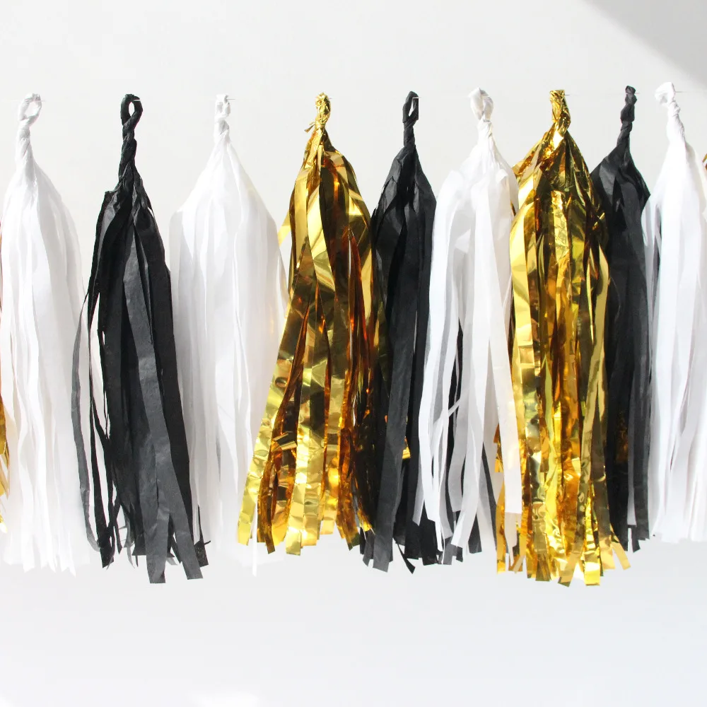 Яркая идея! 20 шт. (белый черный золото) комплект Потрясающие ткани ручной работы