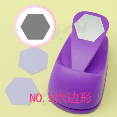 2 inch "-3" шестиугольник ремесло Дырокол эва Дырокол дети геометрические foam paper maker Скрапбукинг Дырокол тиснение устройство резак - Цвет: 2 inch