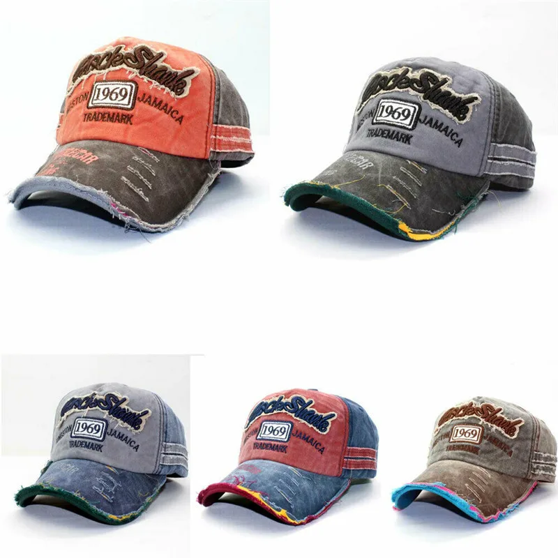 Вышитая модель 1969 мужская и женская шляпа унисекс с принтом регулируемая уличная