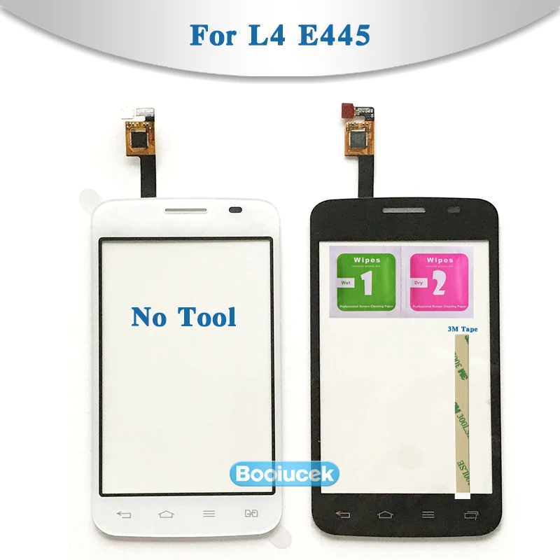 

high Quality 3.7" For LG Optimus L4 2 II E440 and Dual E445 Touch Screen Digitizer Sensor Outer Glass Lens Panel Replacement