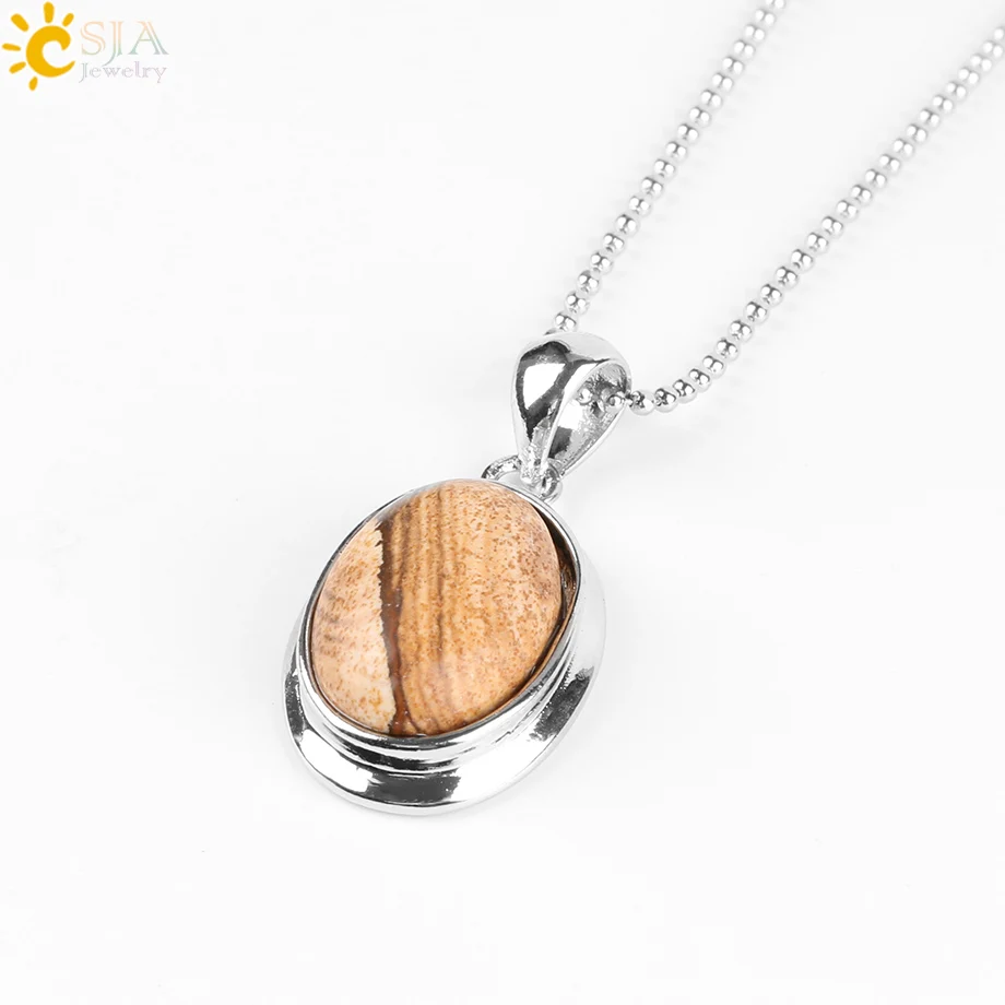 Очаровательные натуральные драгоценные камни CSJA массивные ожерелья с бусинами и