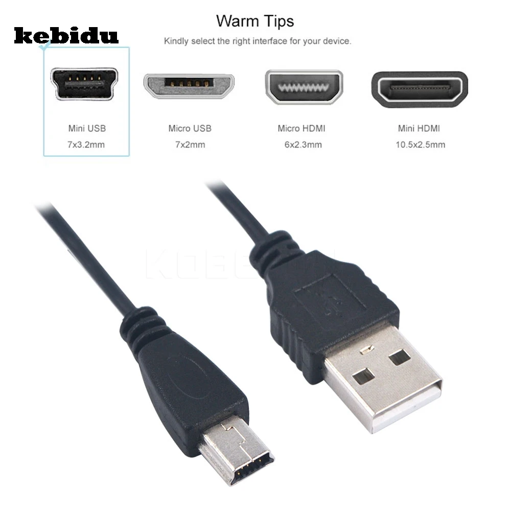 Высокоскоростной зарядный кабель kebidu Mini USB 2 0 A папа мини 5 Pin B для MP3 Mp4 цифровой
