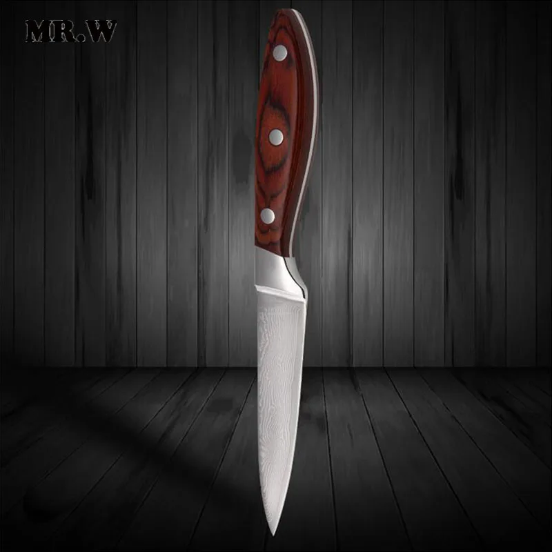 2016 новое поступление марка Высокое качество дамаск нож 3.5 дюймов обстрагывая с