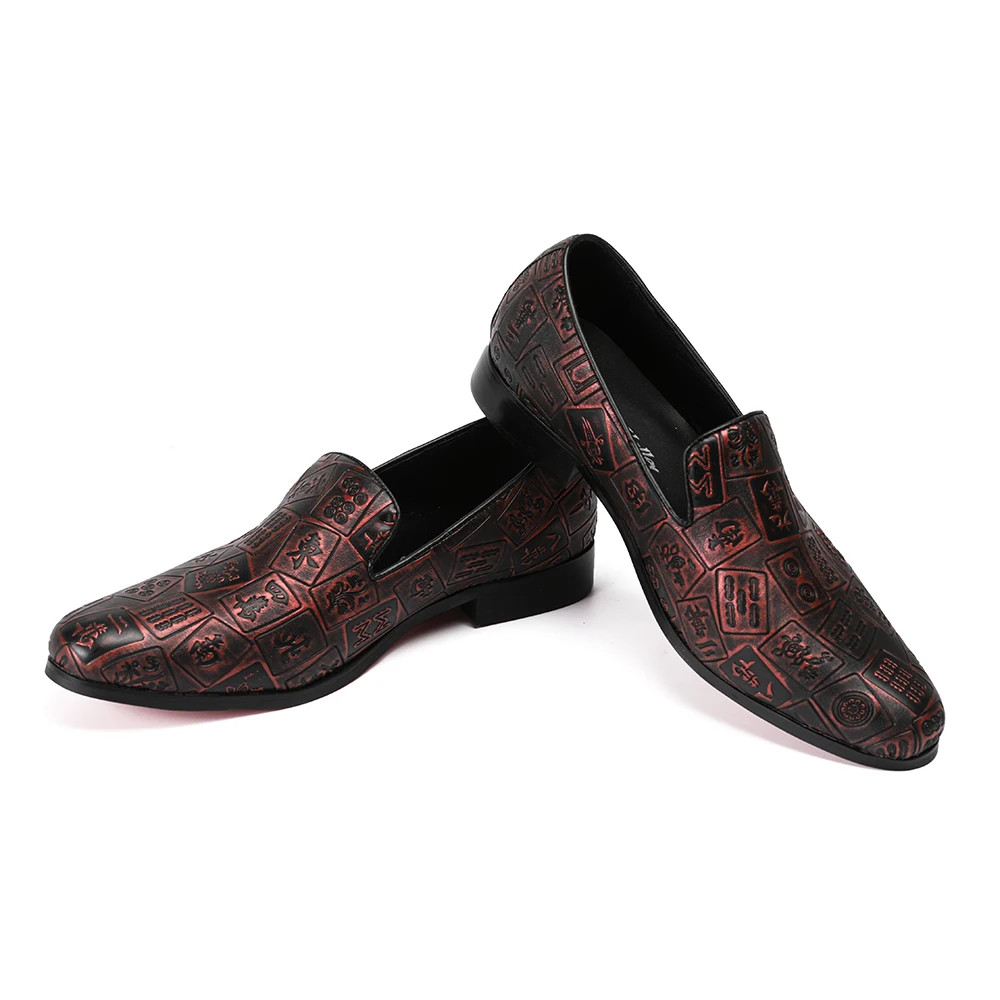 저렴한 VIVODSICCO 신제품 남성 트렌디 마작 로퍼 드레스 슈즈 이탈리아 Mlae 동창회 파티 파티 선발 무도회 웨딩 슬리퍼 신발 모카신