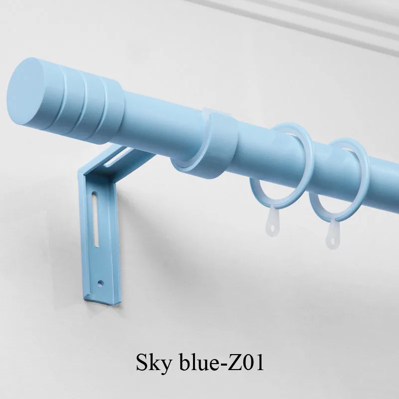 sky blue Новое поступление INS стиль секретный сад серии Макарон цвета аксессуары для занавесок тишина карнизы для штор втулка - Цвет: sky blue