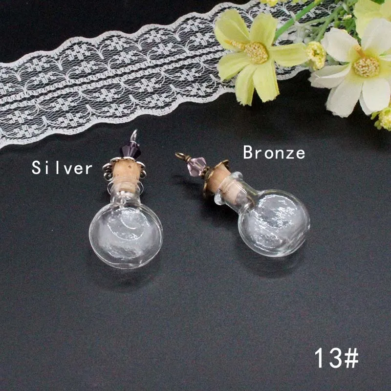 13-Bronze 2 шт Бутылка желаний с винтажными пробками DIY бутылка желаний Diy ювелирные изделия ручной работы - Окраска металла: 13-Bronze
