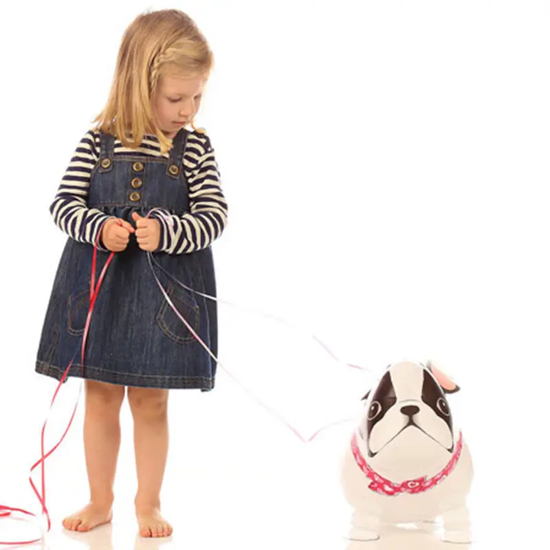 Ходьба бульдог фольга шары ходячие животные Собаки Фольга шар мультфильм