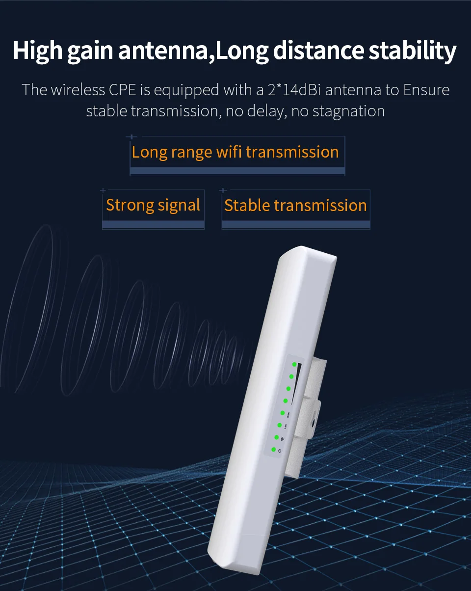 10 шт. 3-5 км Открытый Wi-Fi CPE маршрутизатор 300 Мбит/с 5 ГГц точка доступа 2*14 Wi-Fi антенна беспроводной мост wifi повторитель Nanostation wifi