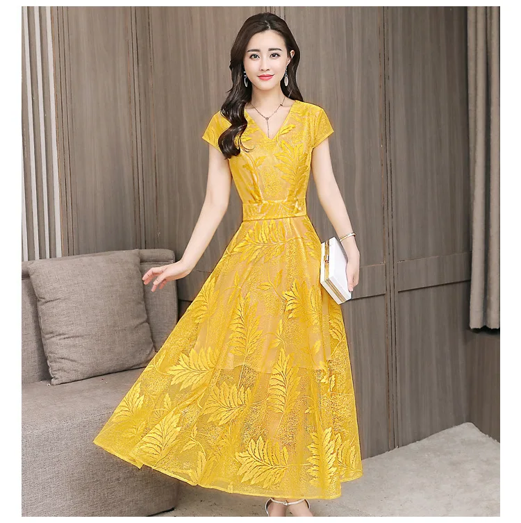 Молодежная одежда длинные платья для женщин элегантное кружевное платье белая