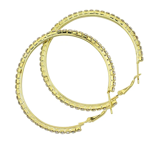 Женские Кристальные серьги стразы круглый обод кольцо модное ювелирное изделие