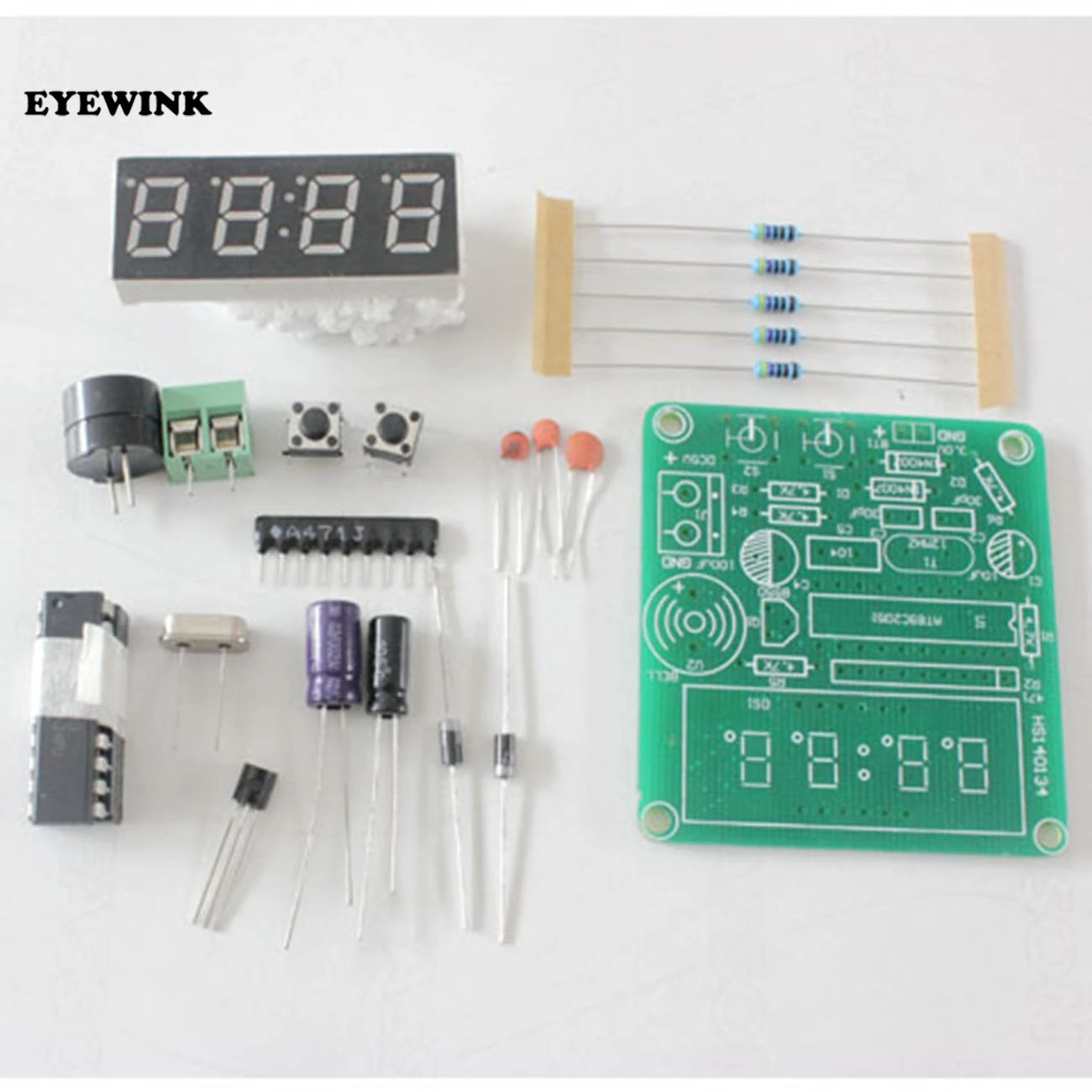 набор часы at89c2051 led. At89c2051 часы с будильником. Kit набор часы 60s led. электронные часы набор для сборки. набор diy kit at89c2051 электронные часы ysz-4-2 3-6v.