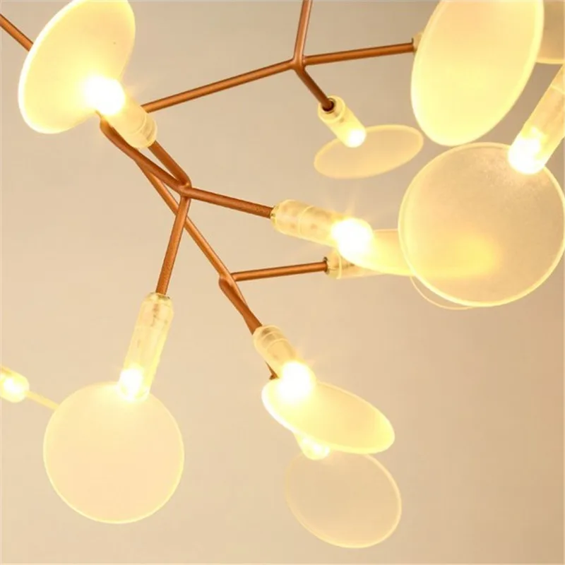 Современный Heracleum кулон в форме листика дерева светильник светодиодный светильник подвесные лампы Гостиная Искусство бар железное Освещение для дома, ресторана PA0217