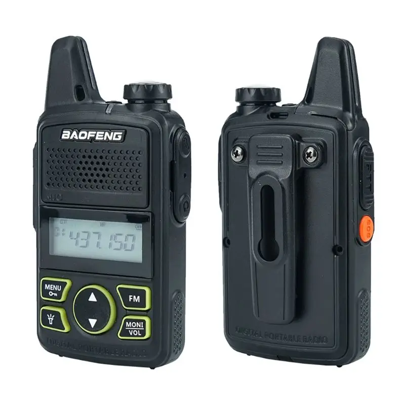 2 шт./лот BAOFENG T1 мини двухстороннее радио BF-T1 Walkie Talkie UHF 400-470mhz 20CH портативный Ham FM CB радио портативный приемопередатчик