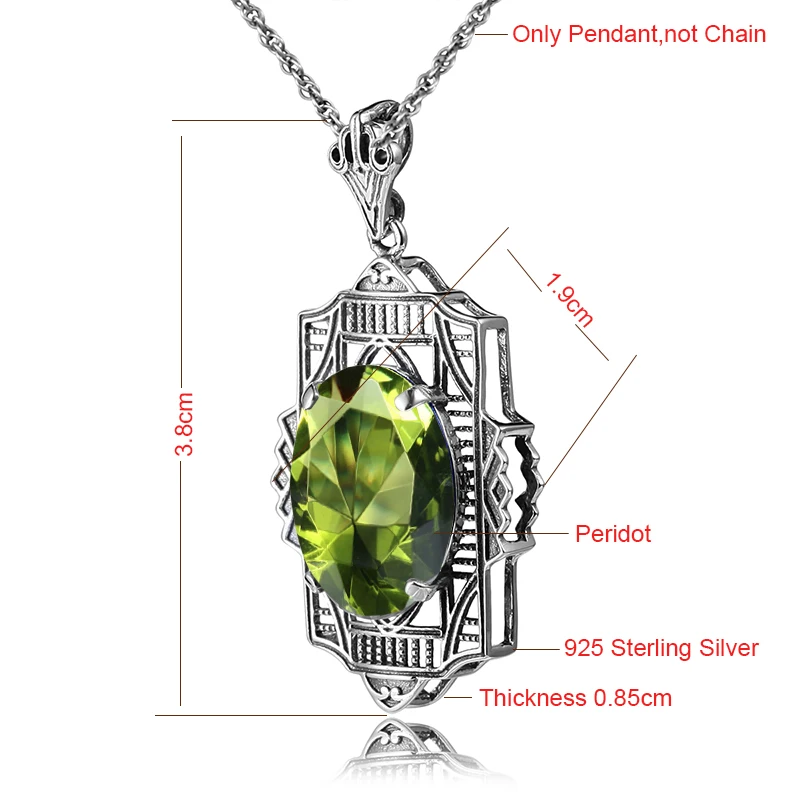 Женское винтажное вечерние жерелье с подвеской в виде звеньев|peridot pendant|pendant